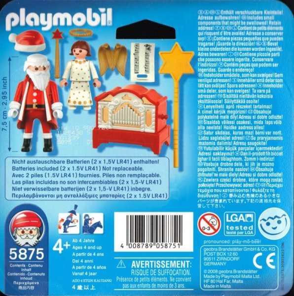 Little Angel and Santa Claus with Organ – box_back