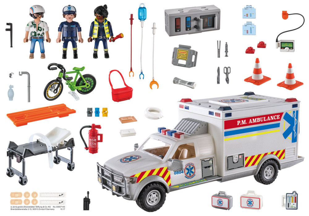 Rescue Vehicles: Ambulance with Lights and Sound – box_back