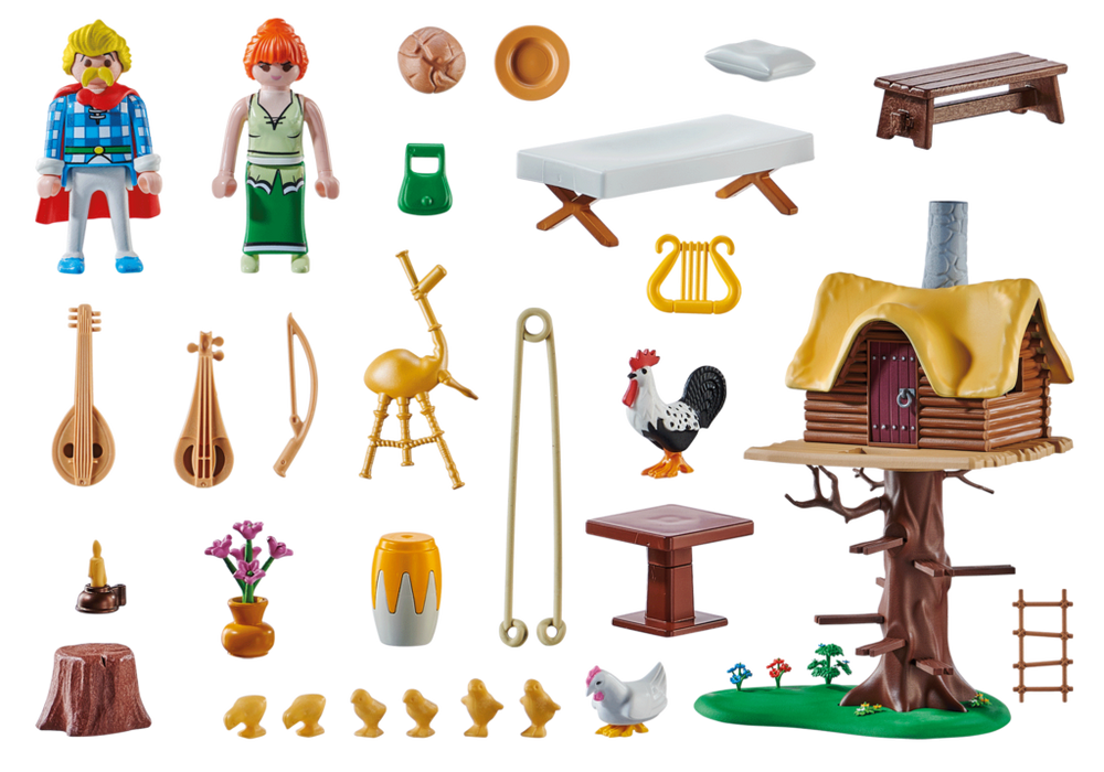 Asterix: Cacofonix with treehouse – box_back