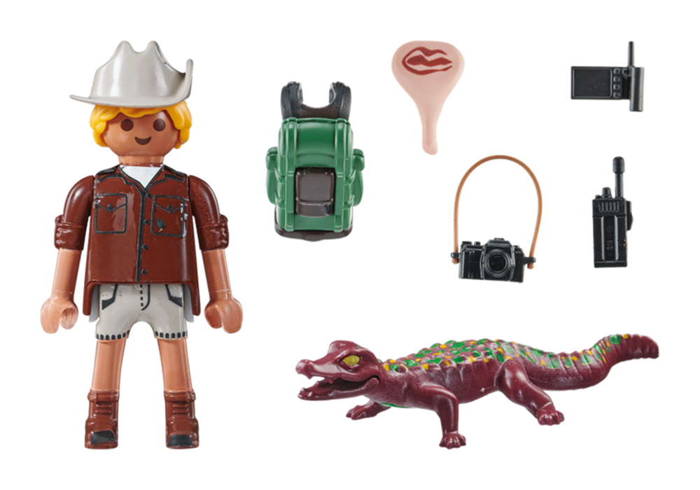 Researcher with young caiman – box_back