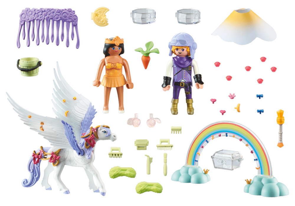 Pegasus with Rainbow in the Clouds – box_back