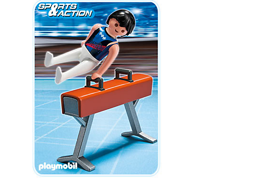 Gymnast on Pommel Horse