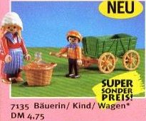Farmers Cart, lady farmer and child