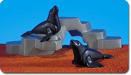 2 Seals With Rock Form