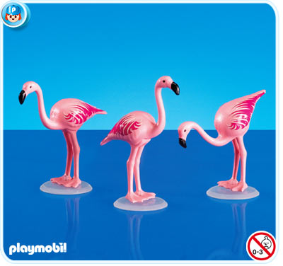 3 Pink Flamingos